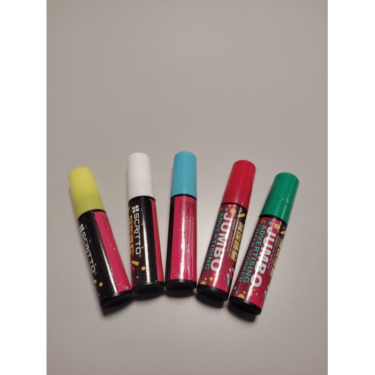 LOT DE 5 FEUTRES CRAIE 15MM