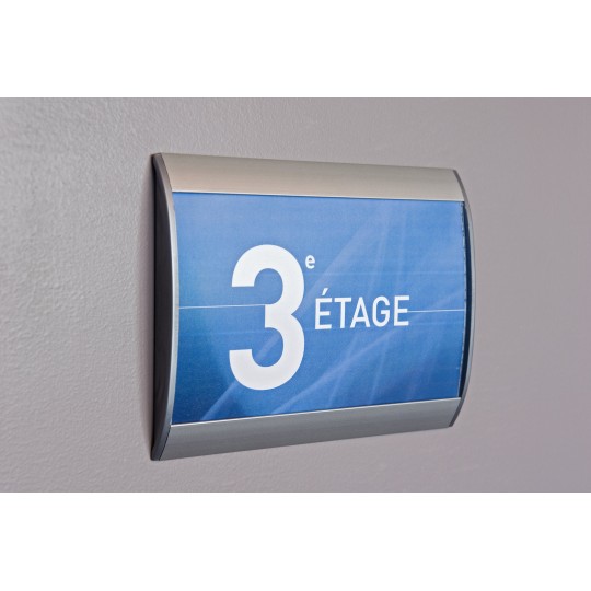 PLAQUE DE PORTE CURVE